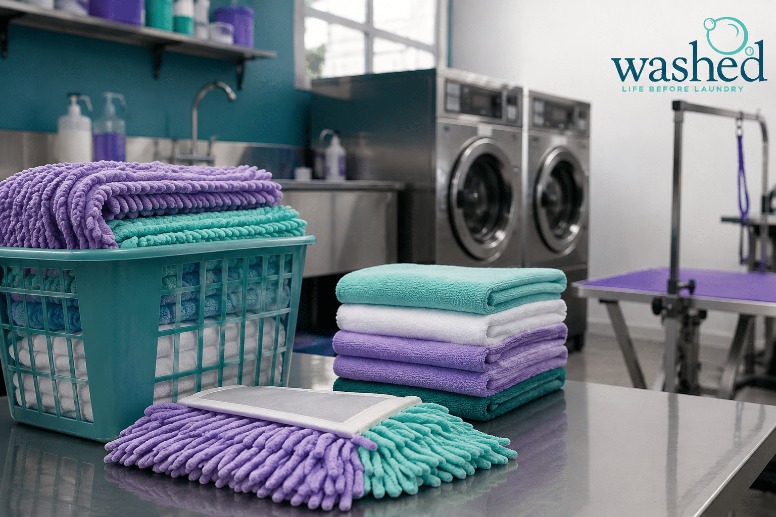 Washed Delivers Mop Head & Towel Laundry to Norfolk Pet Groomers