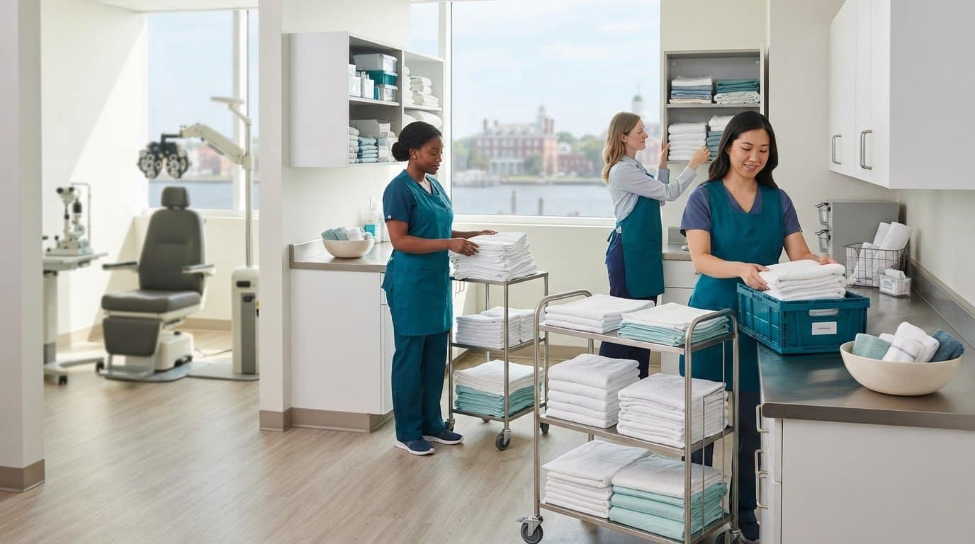 Optometry Clinic Laundry for Towels and Linens in Portsmouth